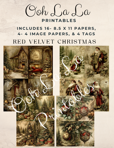 Red Velvet Christmas- Ooh La La Printables
