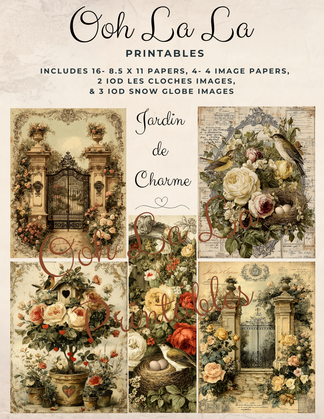 Jardins de Charme- Ooh La La Printables