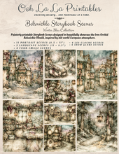 Load image into Gallery viewer, Winter Bleu Belsnickle Storybook Scenes- Ooh La La Printables