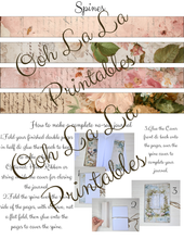 Load image into Gallery viewer, Vintage Floral No-Sew Journal Techniques Class w/Printables- Ooh La La Printables