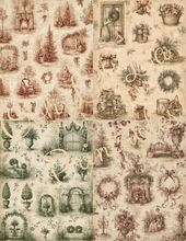 Load image into Gallery viewer, Winter Holiday Toile- Ooh La La Printables