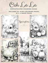 Load image into Gallery viewer, Springtime- Ooh La La Printables Sophisticated Coloring Pages