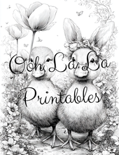 Load image into Gallery viewer, Springtime- Ooh La La Printables Sophisticated Coloring Pages