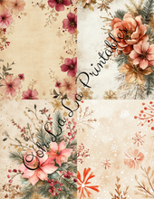 Load image into Gallery viewer, Pink Christmas Florals-Ooh La La Printables