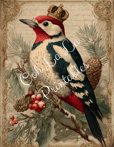 Royal Christmas Birds- Ooh La La Printables