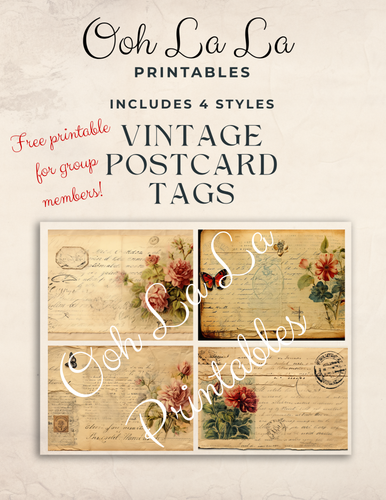 Vintage Postcards- Ooh La La Printables