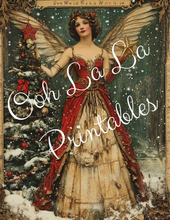 Load image into Gallery viewer, Vintage Angels &amp; Christmas Trees- Ooh La La Printables