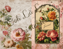 Load image into Gallery viewer, Vintage Floral No-Sew Journal Techniques Class w/Printables- Ooh La La Printables