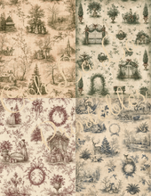 Load image into Gallery viewer, Winter Holiday Toile- Ooh La La Printables