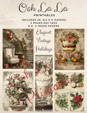 Load image into Gallery viewer, Elegant Vintage Holidays- Ooh La La Printables