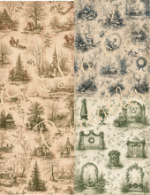 Load image into Gallery viewer, Winter Holiday Toile- Ooh La La Printables