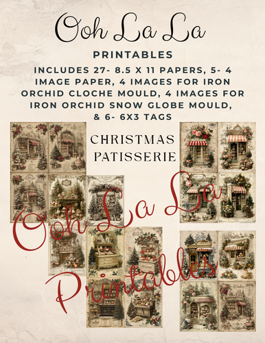 Christmas Patisserie- Ooh La La Printables