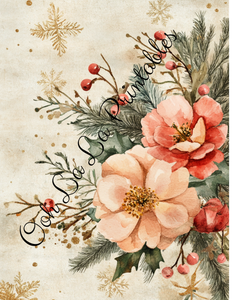 Pink Christmas Florals-Ooh La La Printables