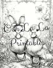 Load image into Gallery viewer, Springtime- Ooh La La Printables Sophisticated Coloring Pages
