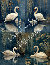 Load image into Gallery viewer, Robin&#39;s Swans Bundle- Ooh la La Printables