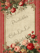 Load image into Gallery viewer, Red French Stripes- Ooh La La Printables
