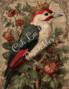 Royal Christmas Birds- Ooh La La Printables