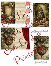 Load image into Gallery viewer, Victorian Christmas Altered Tin w/ Petite Journal Class