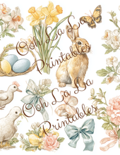 Load image into Gallery viewer, Easter Toile Papers- Ooh La La Printables
