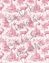Load image into Gallery viewer, Toile de Jouy Papers- Ooh La La Printables