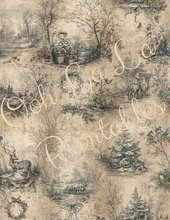 Load image into Gallery viewer, Winter Holiday Toile- Ooh La La Printables