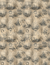 Load image into Gallery viewer, Winter Holiday Toile- Ooh La La Printables