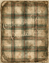Load image into Gallery viewer, Vintage Plaids- Ooh La La Printables