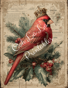 Royal Christmas Birds- Ooh La La Printables