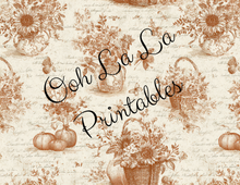 Load image into Gallery viewer, Autumn Toile- Ooh La La Printables