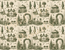 Load image into Gallery viewer, Winter Holiday Toile- Ooh La La Printables