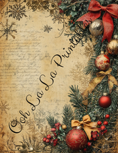 Load image into Gallery viewer, Christmas Floral &amp; Cardinals (Vibrant)- Ooh La La Printables