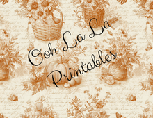 Load image into Gallery viewer, Autumn Toile- Ooh La La Printables