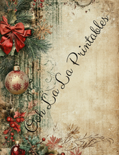 Load image into Gallery viewer, Christmas Floral &amp; Cardinals (Vibrant)- Ooh La La Printables