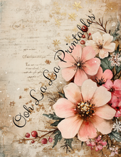 Load image into Gallery viewer, Pink Christmas Florals-Ooh La La Printables