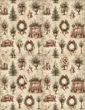 Load image into Gallery viewer, Winter Holiday Toile- Ooh La La Printables