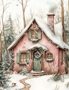 Snowy Christmas Cottages- Ooh La La Printables