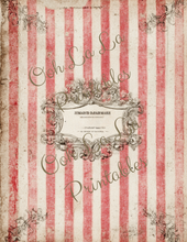 Load image into Gallery viewer, Red French Stripes- Ooh La La Printables