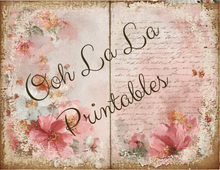 Load image into Gallery viewer, Vintage Floral No-Sew Journal Techniques Class w/Printables- Ooh La La Printables