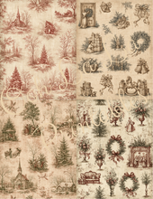 Load image into Gallery viewer, Winter Holiday Toile- Ooh La La Printables