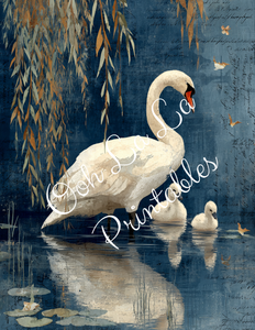 Robin's Swans Bundle- Ooh la La Printables