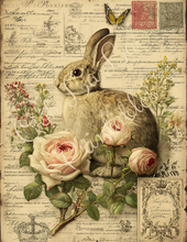 Load image into Gallery viewer, Vintage Le Lapin- Ooh La La Printables