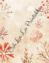 Load image into Gallery viewer, Pink Christmas Florals-Ooh La La Printables