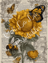 Load image into Gallery viewer, Orange Pumpkins &amp; Sunflowers- Ooh La La Printables