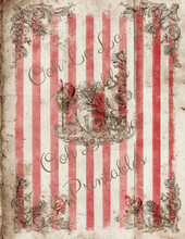 Load image into Gallery viewer, Red French Stripes- Ooh La La Printables