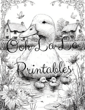 Load image into Gallery viewer, Springtime- Ooh La La Printables Sophisticated Coloring Pages