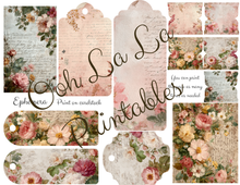 Load image into Gallery viewer, Vintage Floral No-Sew Journal Techniques Class w/Printables- Ooh La La Printables