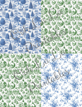 Load image into Gallery viewer, Toile de Jouy Papers- Ooh La La Printables