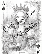 Load image into Gallery viewer, Alice &amp; The White Rabbit- Ooh La La Printables Sophisticated Coloring Pages