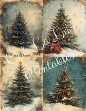 Load image into Gallery viewer, Vintage Angels &amp; Christmas Trees- Ooh La La Printables