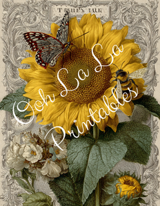 Orange Pumpkins & Sunflowers- Ooh La La Printables